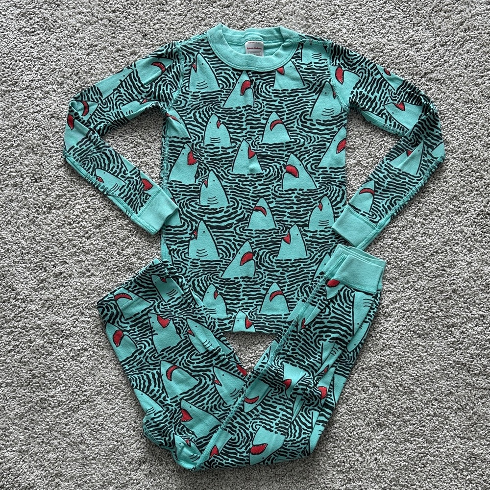 Hanna Andersson Shark Long Sleeve Pajama Pants Set